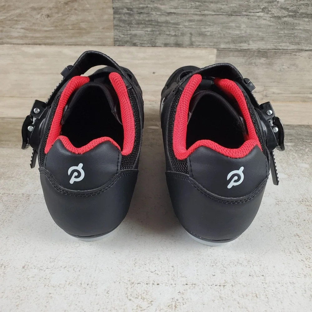 Peloton Womens Cycling Shoe Sz 8 Black Adjustable Buckle Dual Hook & Loop Straps